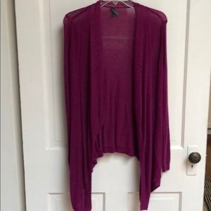 The Limited open waterfall fuchsia pink cardigan